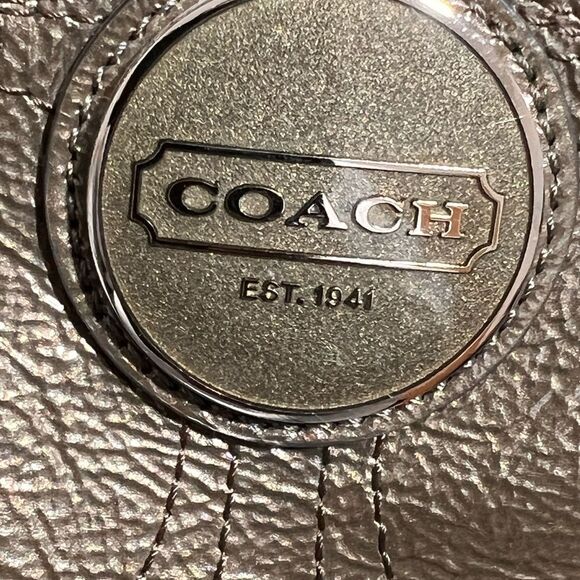 Coach Green Patent Leather Shoulder Bag - Picture 12 of 14